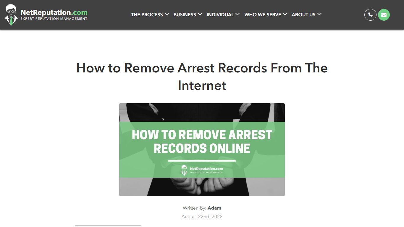 How to Remove Arrest Records from the Internet | NetReputation