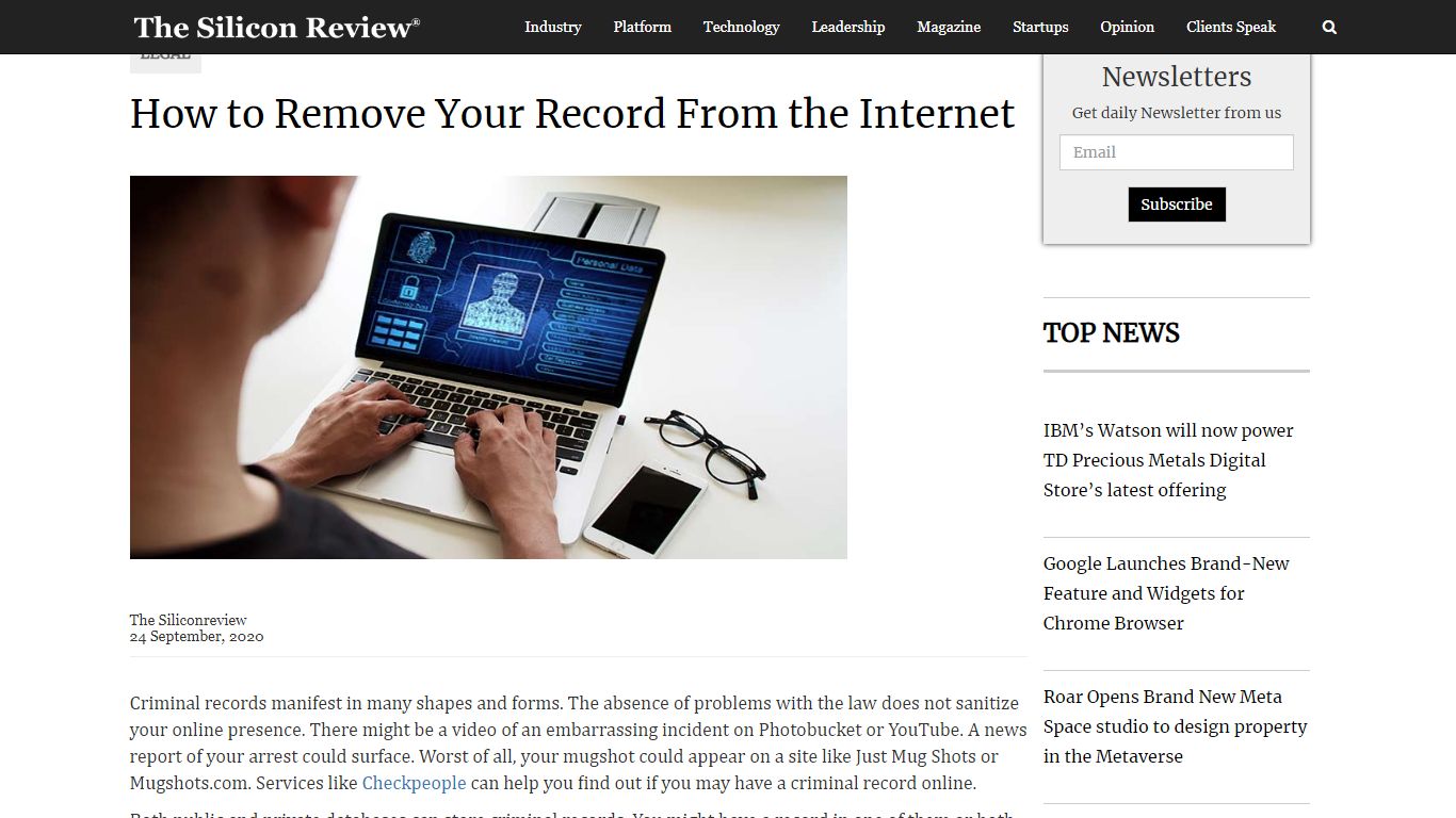 How to Remove Your Record From the Internet - The Silicon Review